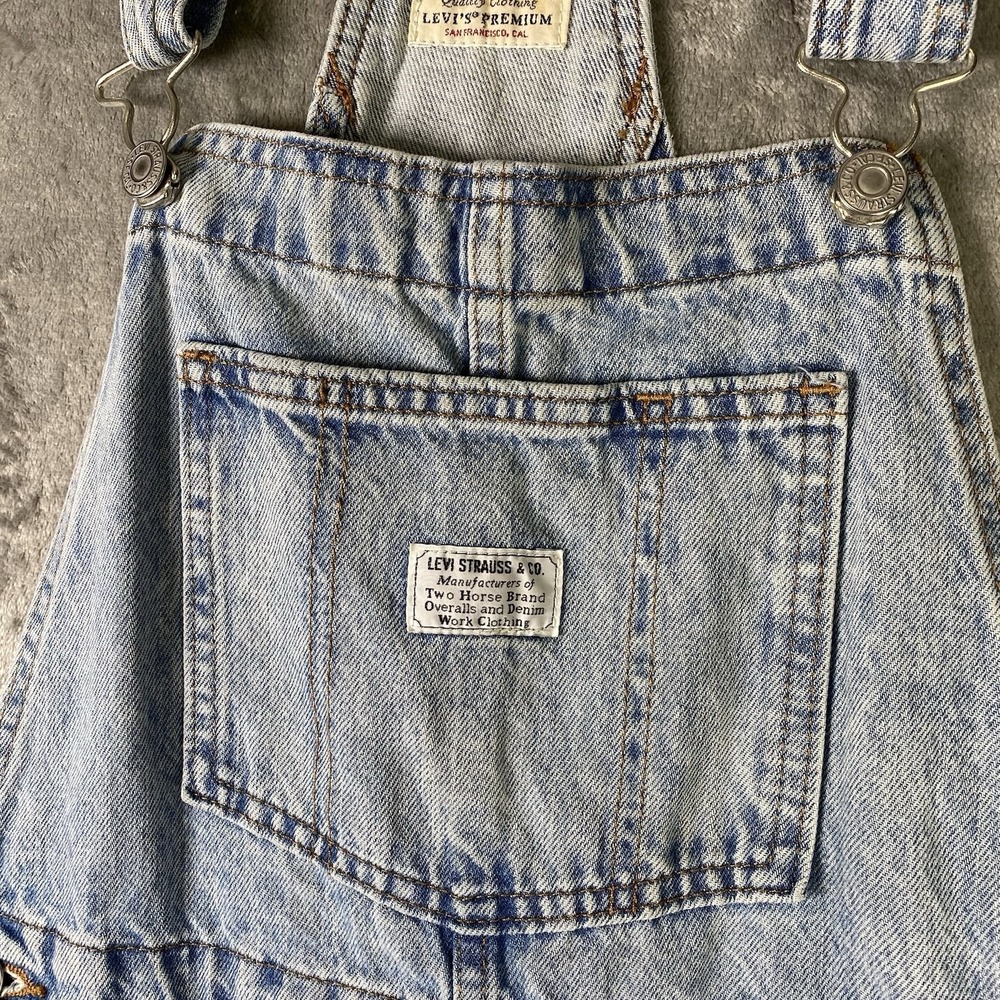 Levi's Premium Vintage Womens Overalls Size S Big E Retro Denim 85315-0015 Patch - Picture 4 of 14